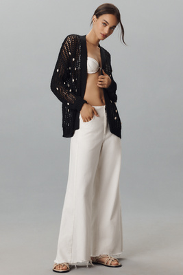 In Things Shell Decorated Cardigan Sweater