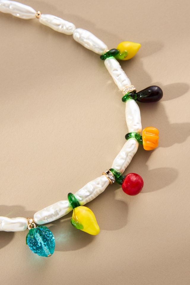 Fruit Charm Pearl Necklace #1
