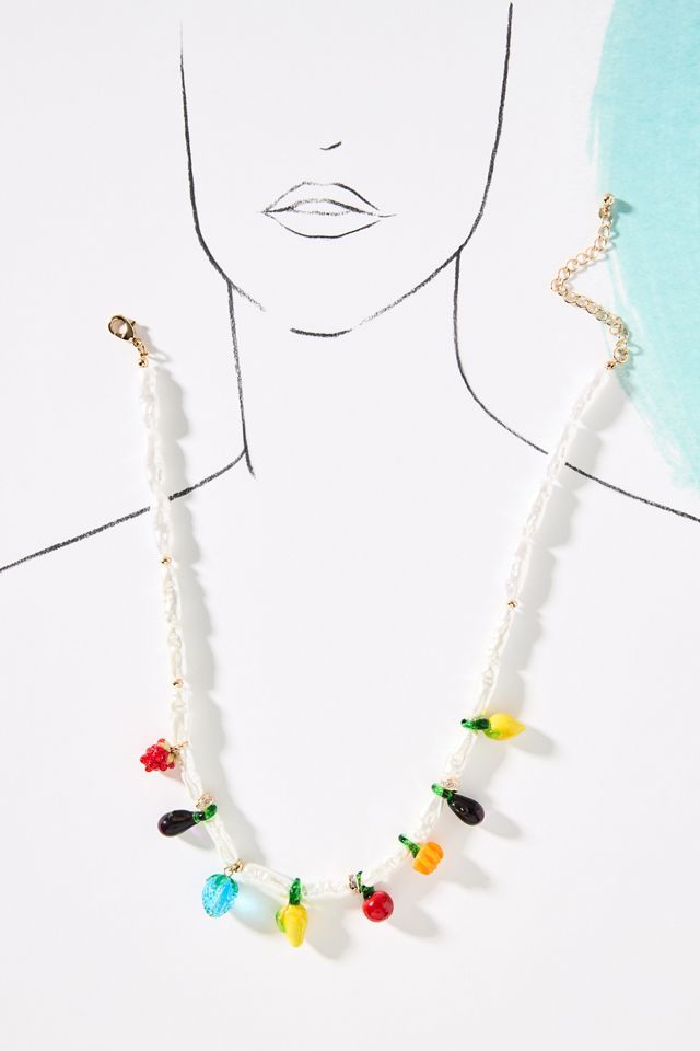 Fruit Charm Pearl Necklace #2