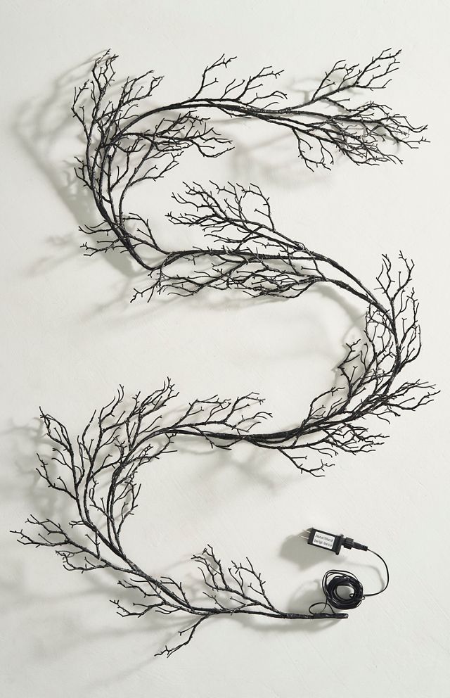 Spooky Illuminated Branch Garland #3