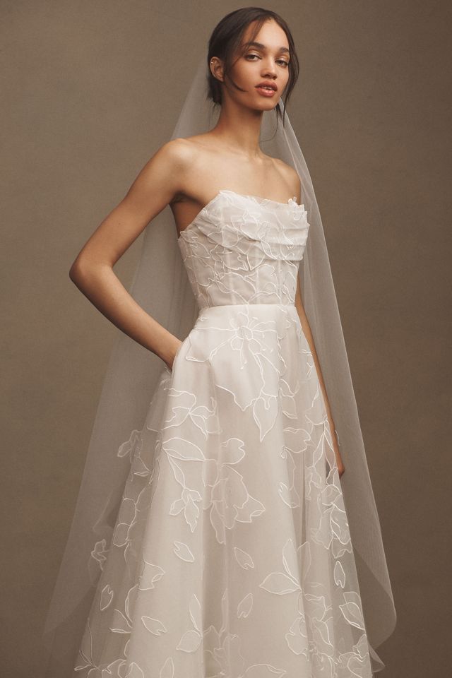 Jenny by Jenny Yoo Lorelai Organza Appliqué Sweetheart A-Line Wedding Gown