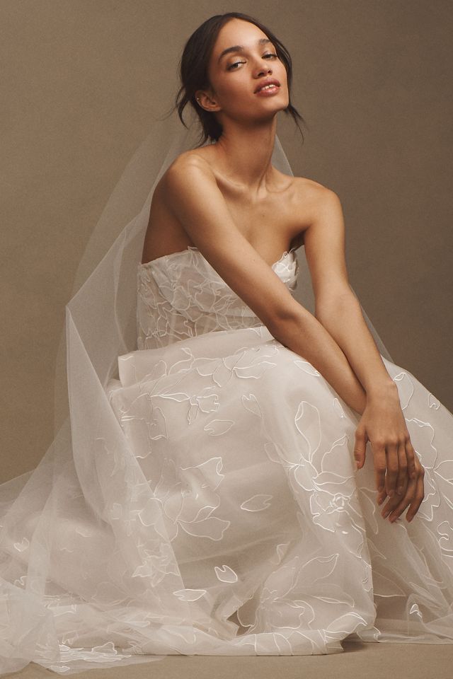 Jenny by Jenny Yoo Lorelai Organza Appliqué Sweetheart A-Line Wedding Gown