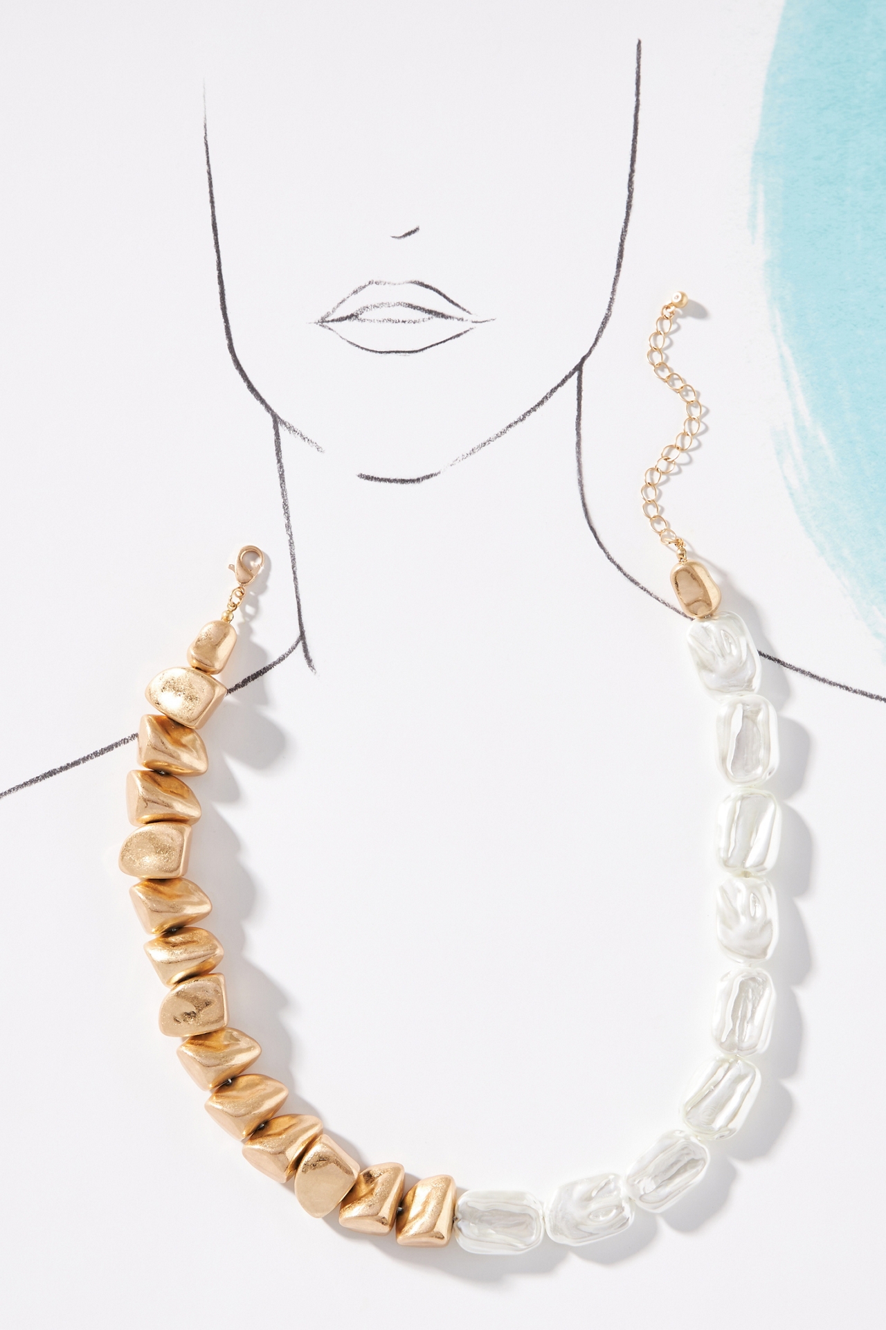 Chunky Pearl Beaded Necklace