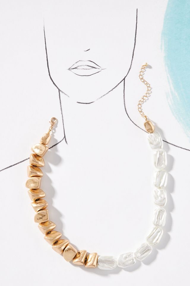 Chunky Pearl Beaded Necklace #3