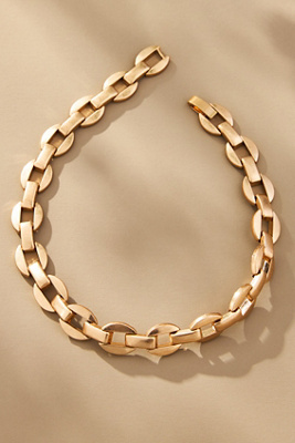 By Anthropologie Chunky Pop Tab Necklace In Gold