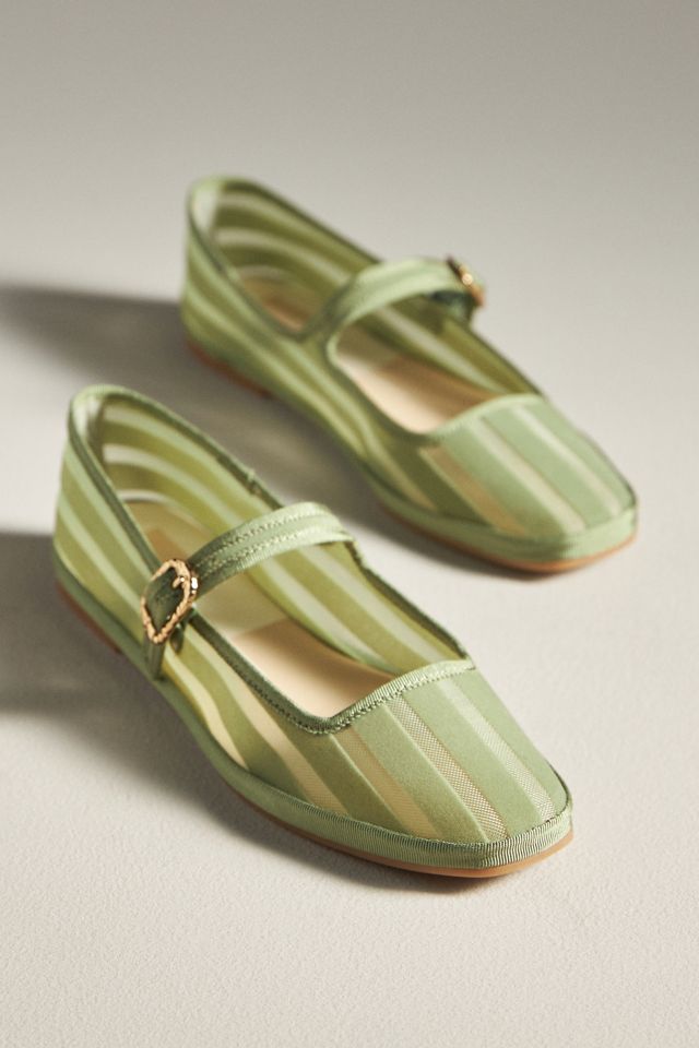 Dolce Vita Tameka Stripe Mesh Mary Jane Flats