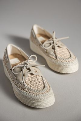 Dolce Vita x Anthropologie Raffia Platform Boat Shoes