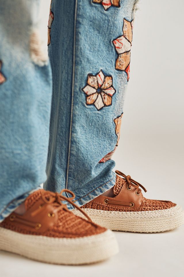 Dolce Vita x Anthropologie Raffia Platform Boat Shoes #2