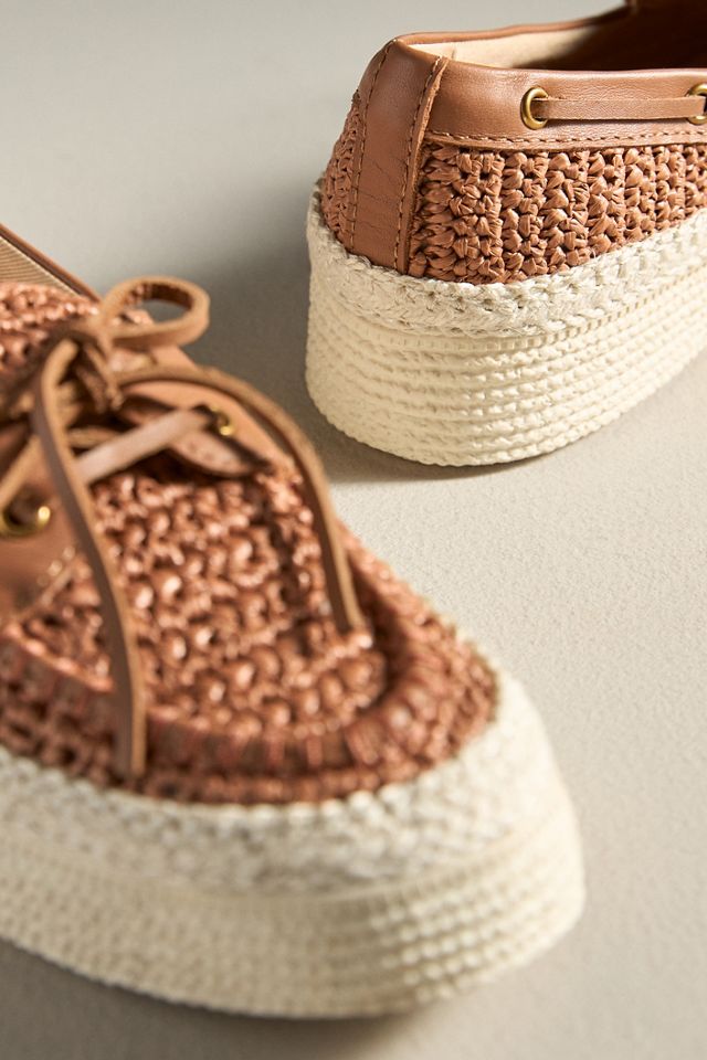 Dolce Vita x Anthropologie Raffia Platform Boat Shoes #5