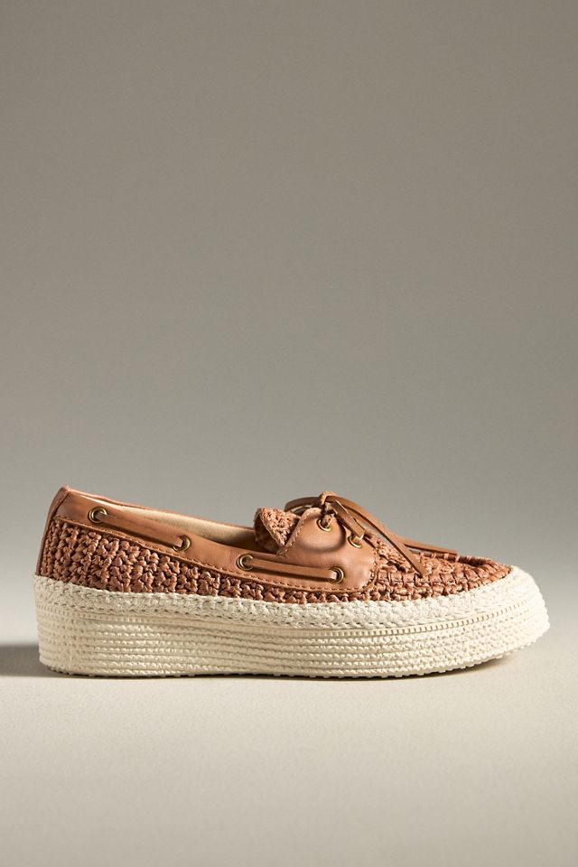 Dolce Vita x Anthropologie Raffia Platform Boat Shoes #4