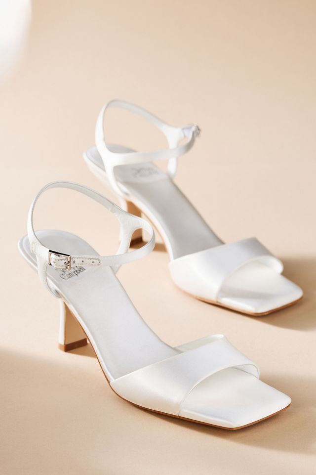 Jeffrey Campbell Fiora Satin Square-Toe Heels #1