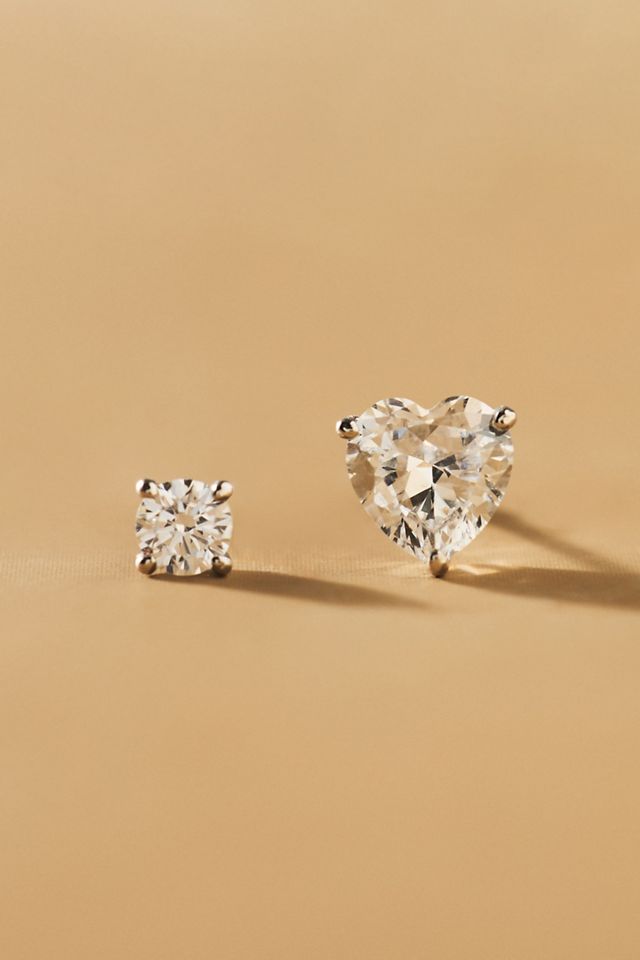 NADRI Heart Crystal Stud Earrings, Set of 2 #1