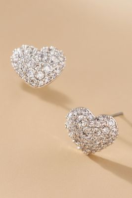 NADRI Gifted Pavé Crystal Heart Earrings