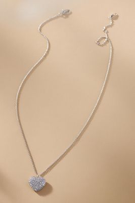 NADRI Gifted Pavé Crystal Heart Pendant Necklace