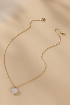 Gifted Pavé Crystal Heart Pendant Necklace