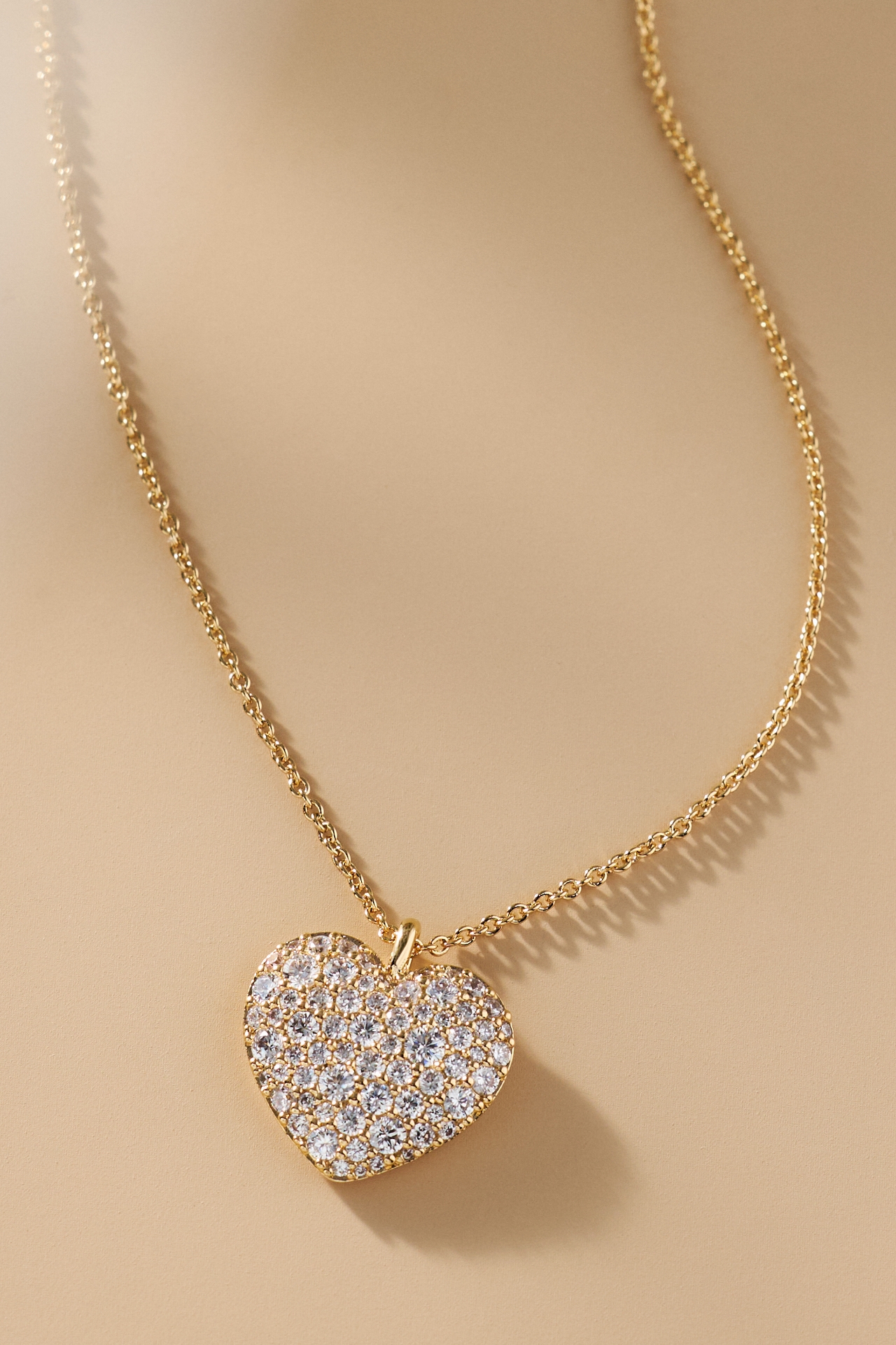 NADRI Gifted Pavé Crystal Heart Pendant Necklace