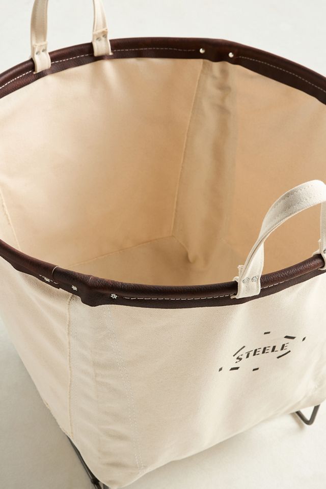 3BU Canvas Round Leather Rim Basket #1