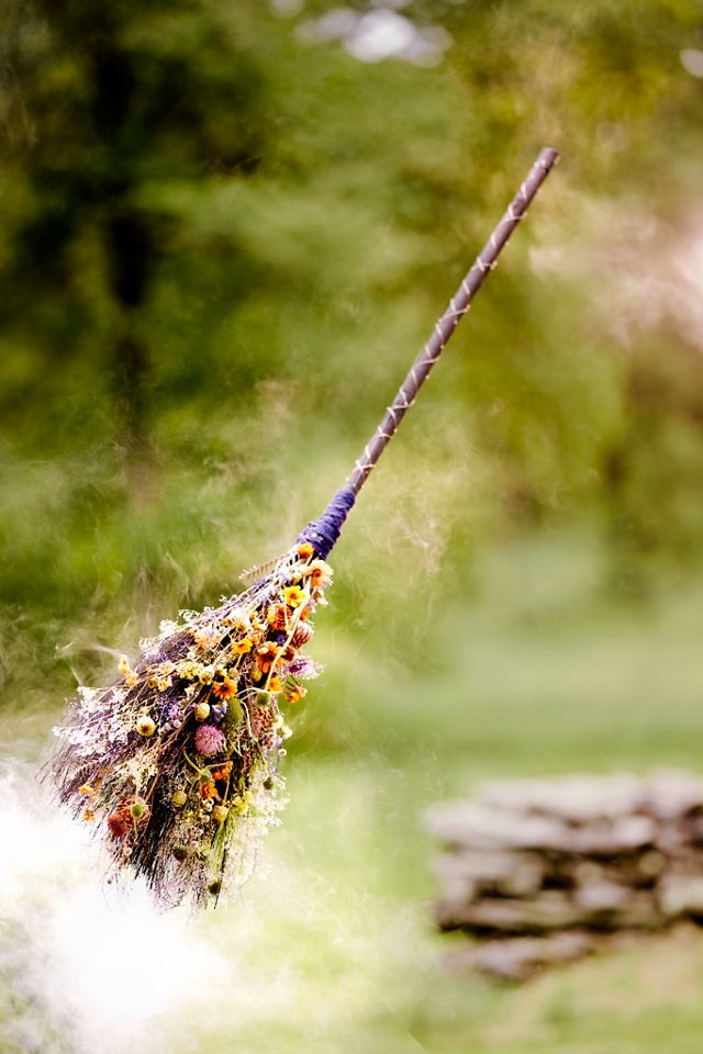 Twinkling Illuminated Vine Broom #1