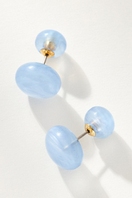 Delicate Colorful Glassy Post Earrings