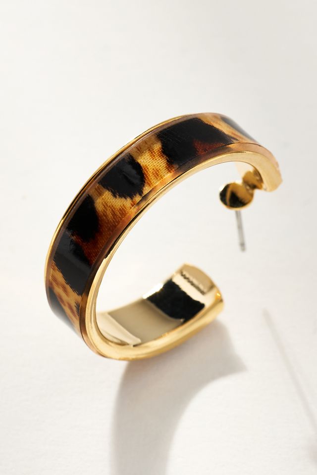 Animal Print Large Hoop Earrings #1
