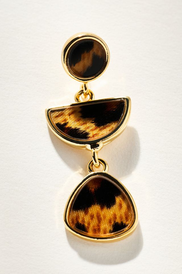 Animal Print Drop Earrings #1