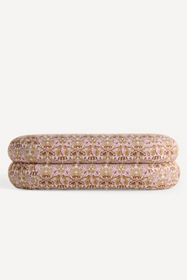 Anthropologie Muntz Cordelia Jacquard Bench In Pink