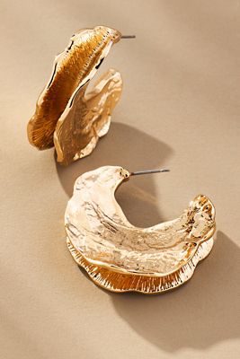 Martha gold textured hoop