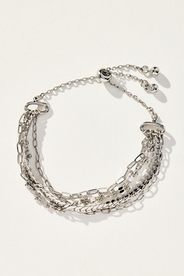 By Anthropologie Layered Chain Bracelet In Silver