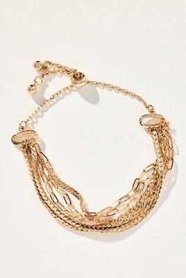 By Anthropologie Layered Chain Bracelet In Gold