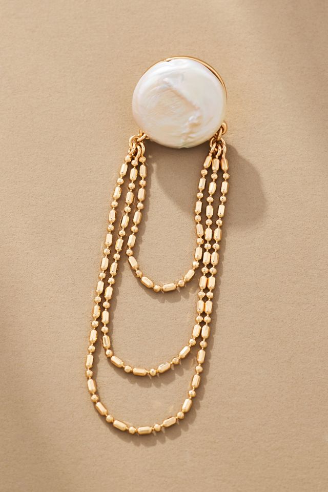 Pearl Beaded Drop Earrings #1