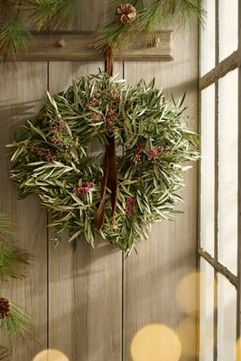 Fresh Olive + Pepperberry Wreath