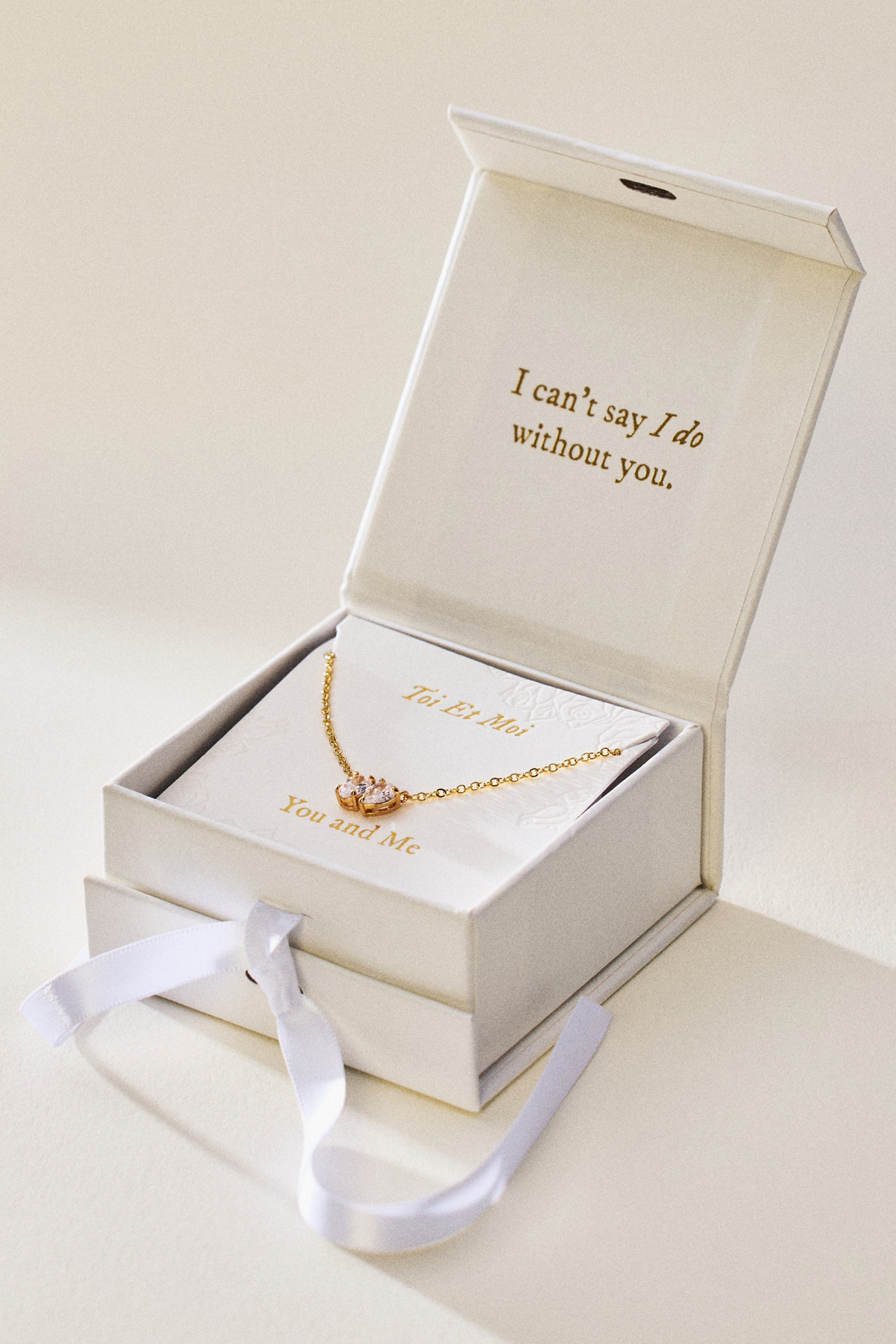 By Anthropologie Weddings Bridesmaid Pendant Necklace Gift Box