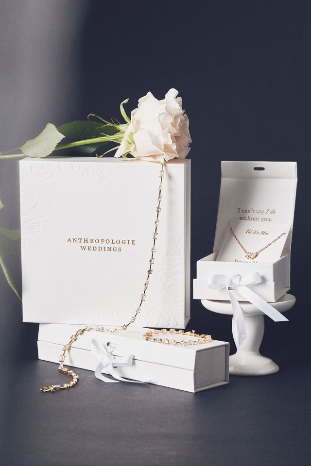 By Anthropologie Weddings Pendant Necklace Gift Box #3