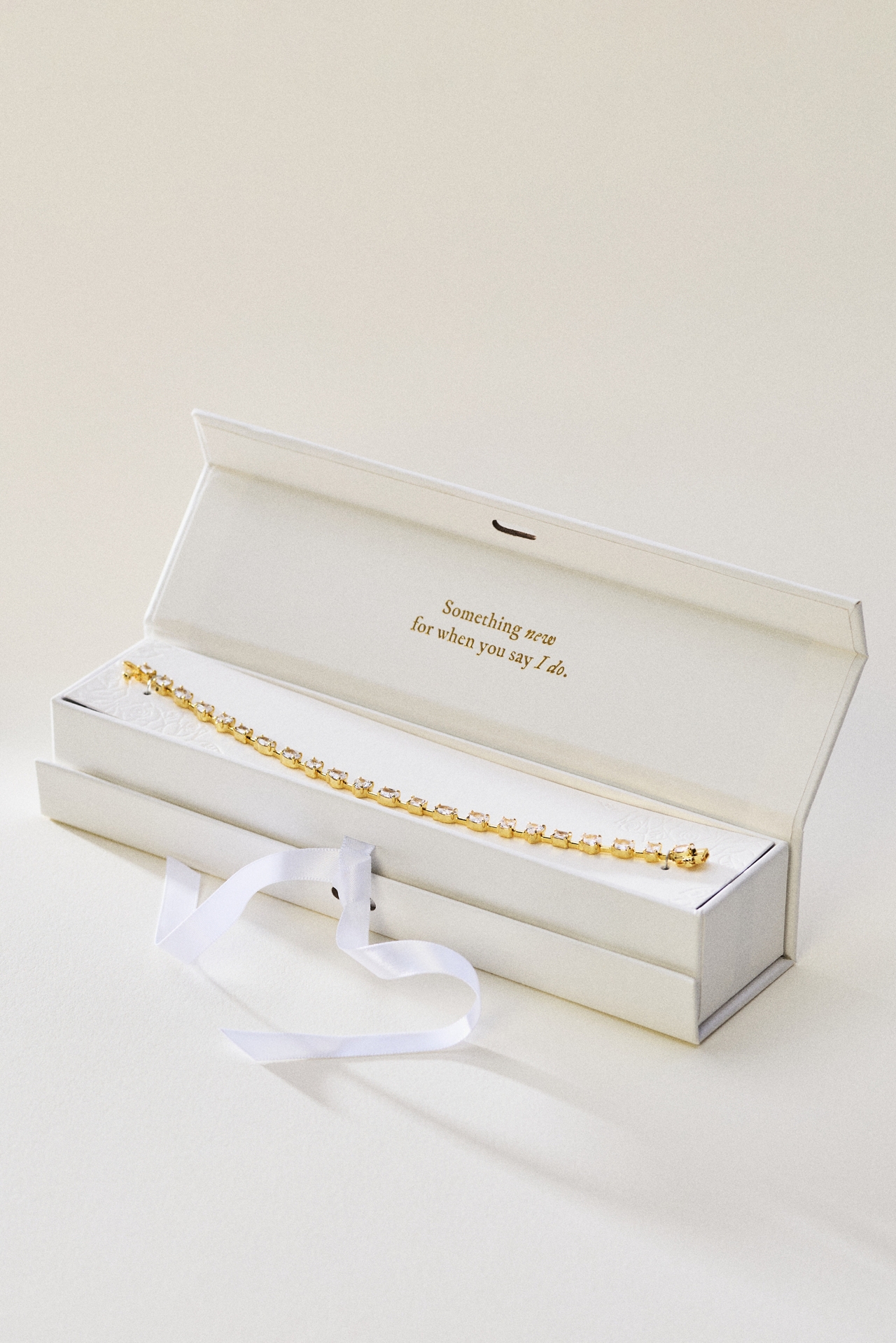 By Anthropologie Weddings Bridesmaid Tennis Bracelet Gift Box