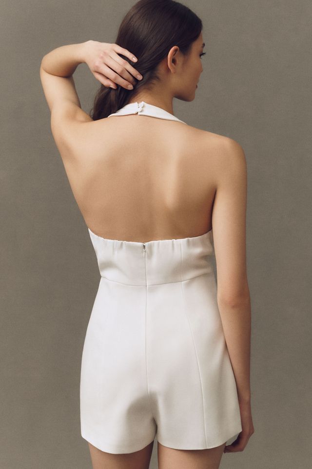 Mare Mare Halter V-Neck Blazer Romper #1