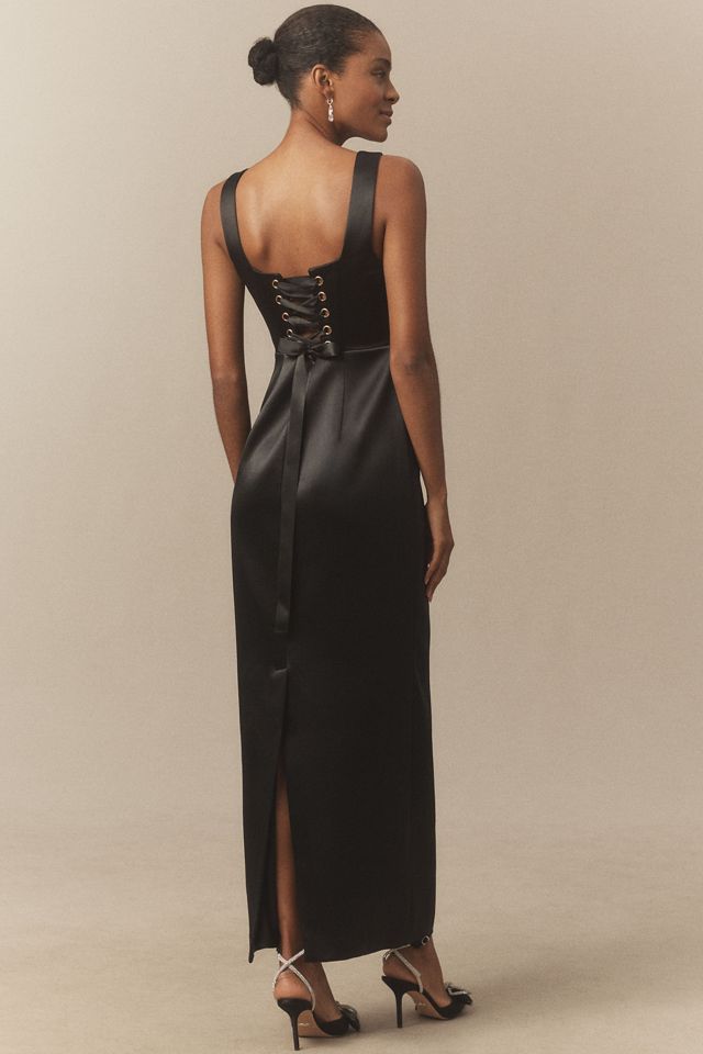 BHLDN Sleeveless Square-Neck Corset Maxi Dress #1