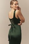 BHLDN Sleeveless Square-Neck Corset Maxi Dress