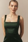BHLDN Sleeveless Square-Neck Corset Maxi Dress