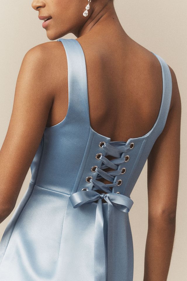 BHLDN Gabby Sleeveless Square-Neck Corset Maxi Dress #3
