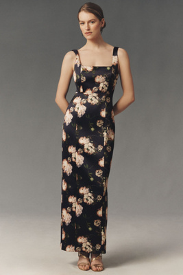 Gabby Sleeveless Square-Neck Corset Maxi Dress