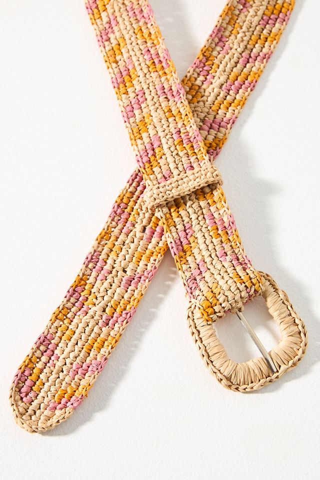 French Knot Savannah Raffia Belt #1