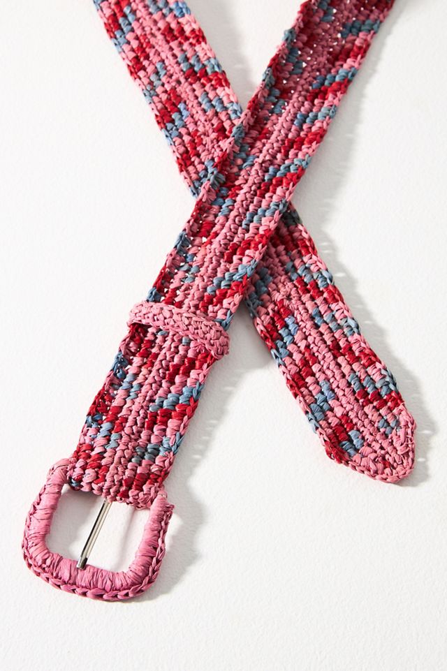 French Knot Savannah Raffia Belt #2