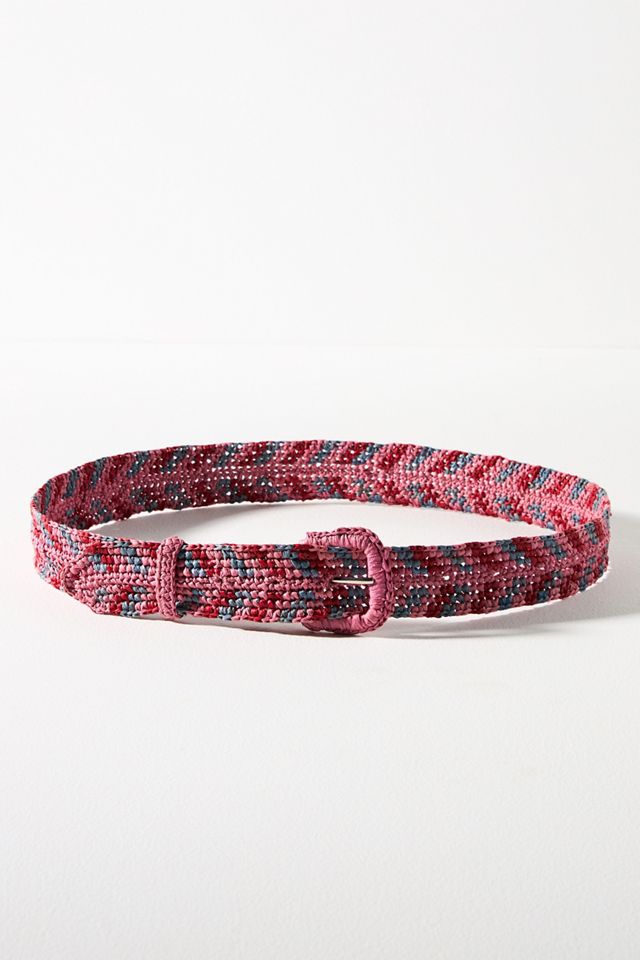 French Knot Savannah Raffia Belt #1