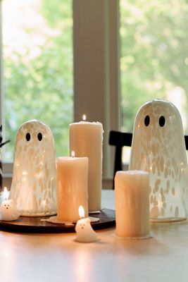 Light Up Confetti Glass Ghost