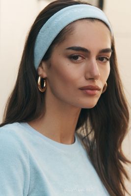 BRIDEMERCH Embroidered Marriage Material Terry Stretch Headband