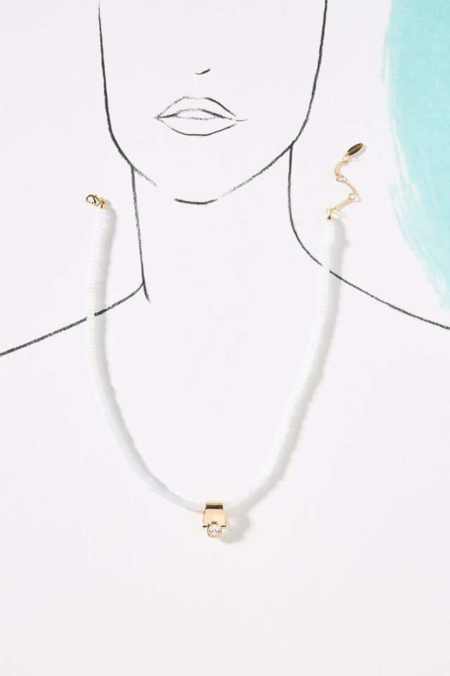 Mod Crystal Beaded Necklace #2