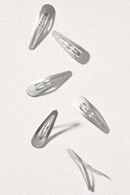 Teleties Snap Clips, Set Of 6 In Silver