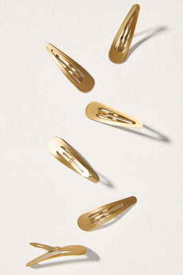 Teleties Snap Clips, Set Of 6 In Gold