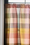 Woven Cotton Plaid Café Curtains, Set of 2