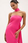 BHLDN Leah Strapless Satin Scarf Midi Slip Dress